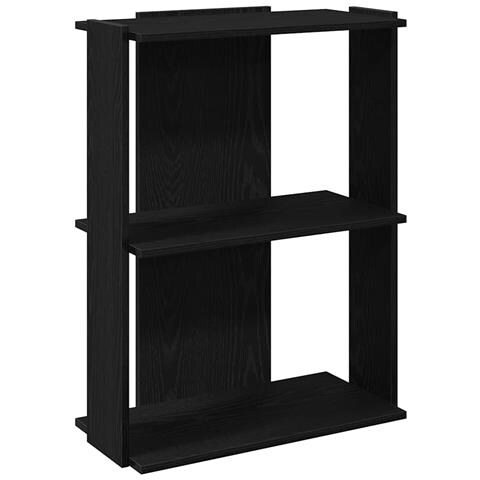 Libreria A 3 Ripiani Nera 60x30x80 Cm In Legno Multistrato - Foto 2