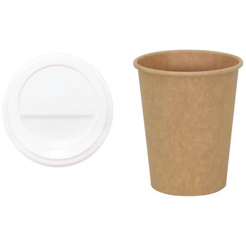 Tazze Da Caffè In Carta Con Coperchi 1000 Pz 8oz 200 Ml - Foto 2