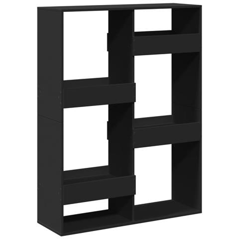 Libreria Nera 100x33x135 Cm In Legno Multistrato - Foto 2