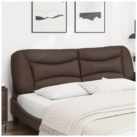 Lusso Casadino - Cuscino Testiera Hvar Marrone 180 Cm In Similpelle - Foto 2
