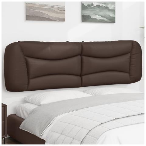 Lusso Casadino - Cuscino Testiera Hvar Marrone 180 Cm In Similpelle - Foto 8