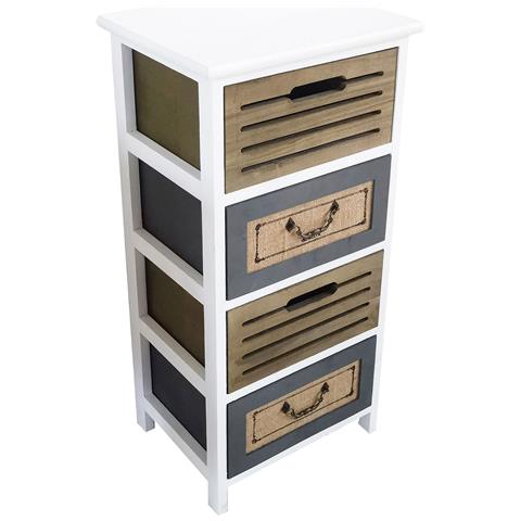 Ravi - Mobiletto In Legno Con Cassetti - Foto 1