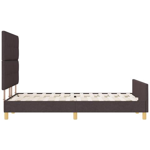 Struttura Letto Marrone Scuro 140x190 cm Tessuto - Foto 9