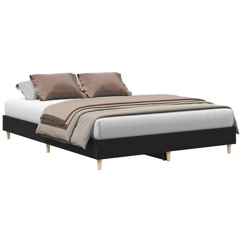 Struttura letto Rovere Nero 140x200 cm Legno ingegnerizzato - Foto 1