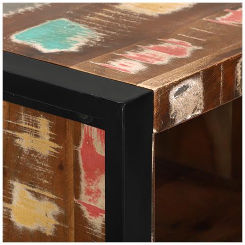 Armadio a Muro per Bagno 40x30x90 cm in Legno Massello Recuperato - Foto 9