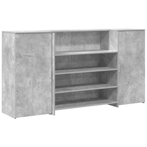 Banco Reception Grigio Cemento 200x50x103,5cm Legno Multistrato - Foto 1