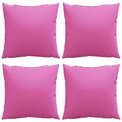 Cuscini da lanciare 4 pcs Rosa 60 x 60 cm Tessuto - Foto 1