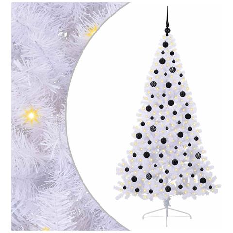 Albero di Natale artificiale Bianco 180 cm PVC e Acciaio - Foto 1
