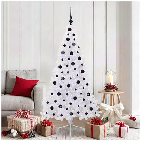 Albero di Natale artificiale Bianco 180 cm PVC e Acciaio - Foto 2