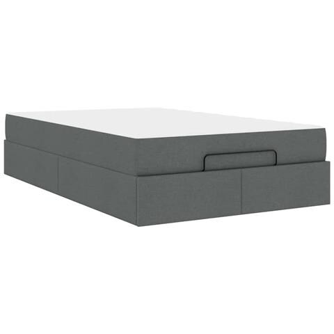 Struttura del letto Grigio scuro 120 x 190 cm Tessuto - Foto 1