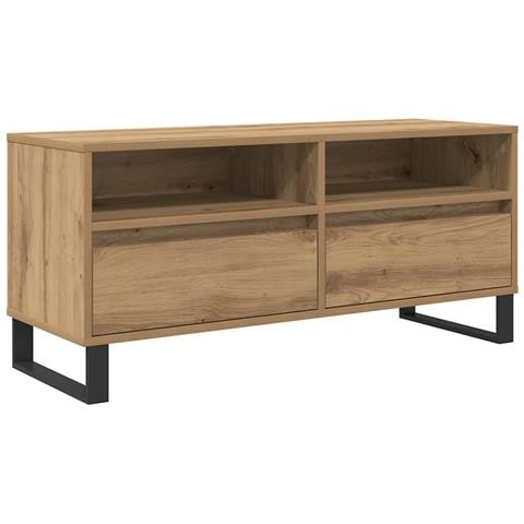 Mobile TV con cassetto Rovere artigianale 100 x 34,5 x 44,5 cm - Foto 1