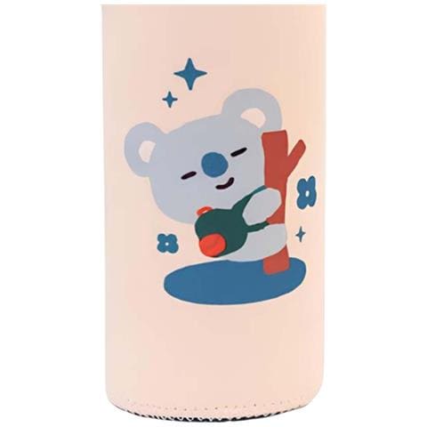 Borraccia In Vetro Riutilizzabile Da 500 Ml Con Motivo Koya E Custodia, Blanc / Vert - Foto 5