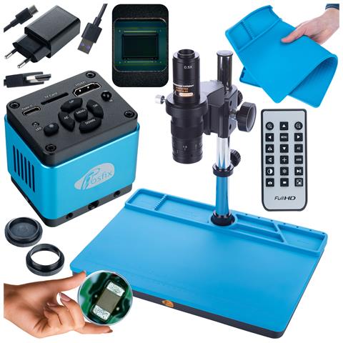 Mikroscopio Digitale Earth Pro Mcep-0.5x Con Camera Aquarius Pro Kmap-hdmi-usbc 8,29 Mp E Tappetino In Silicone 380x260 Mm - Alta Risoluzione, Versatilità, Precisione - Foto 1