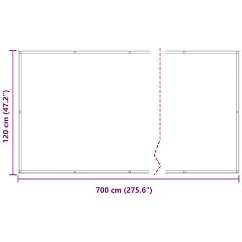 Schermo da balcone Borgogna 120 x 700 cm - Foto 7