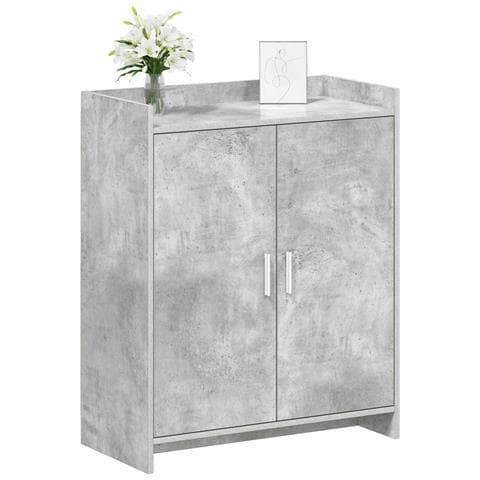 Mobile per scarpe con porta Grigio Cemento 73,5 x 36 x 92 cm - Foto 2