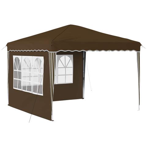 Tenda per feste a pop-up 288 x 288 x 245 cm Tortora - Foto 1