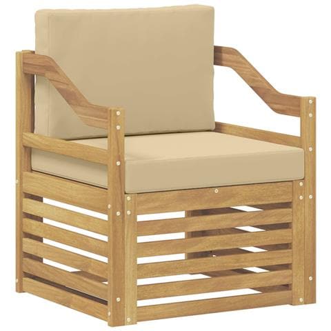 Divano da esterno Poliestere Bianco e beige - Foto 1