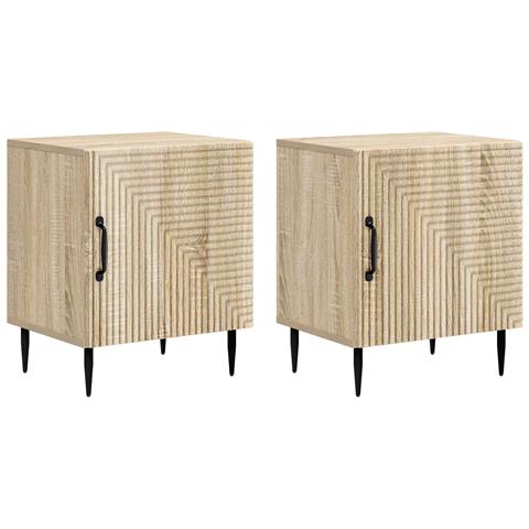 Armadio da Notte 2 pcs Rovere Sonoma 43 x 34,5 x 50 cm - Foto 1