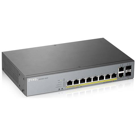 GS1350-12HP Gestito L2 Gigabit Ethernet (10/100/1000) Supporto Power over Ethernet (PoE) Grigio - Foto 1