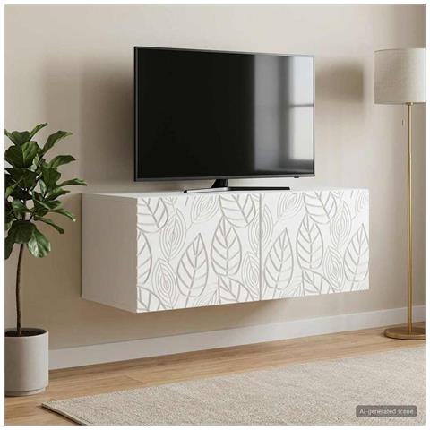 Mobile Porta TV da Muro 59,5 x 31 cm Bianco - Foto 2