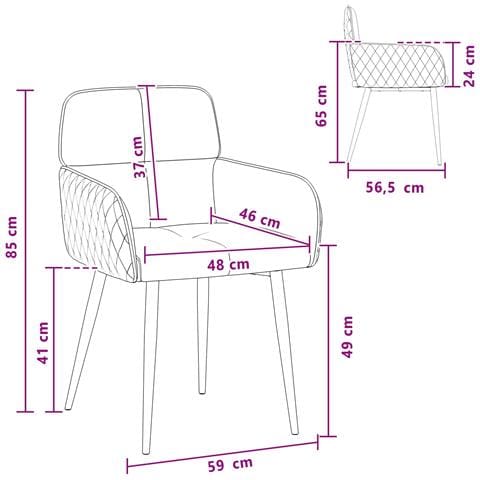 Sedie da pranzo 4 pcs Pelle Scamosciata Sintetica Grigio Chiaro - Foto 8