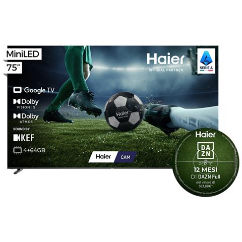 Smart TV QLED Mini LED Ultra 75" H75M92FUX, 4K, UltraSense AI, Google TV, Ultra Crystal-Black, Dolby Vision IQ, Sound by KEF, 144Hz, HDMI 2.1 x4 - Foto 1