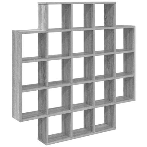 Scaffale da parete Sonoma grigio 100 x 13 x 100 cm - Foto 1