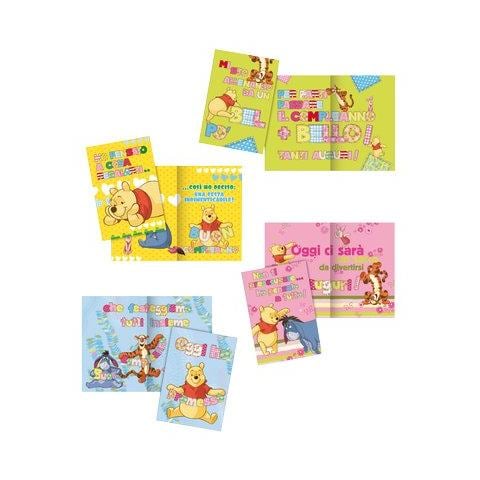 Biglietti Walt Disney Sadoch - Winnie the Pooh - 11,5x16,8 cm - 4 soggetti - WDBA0004 - Foto 1