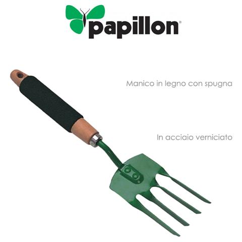 Forchetta 4 denti Papillon in acciaio verniciato - Foto 1