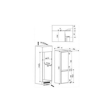 HOTPOINT - Frigorifero Combinato BCB 7030 AA Da Incasso Capacità 275 lt  Classe Energetica A+ - ePRICE