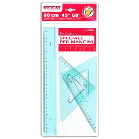 Set Disegno per Mancini Riga 30cm e Squadre da 45° e 60° Arda - Foto 2
