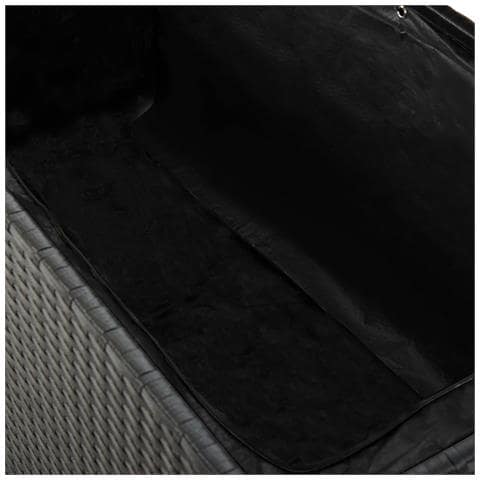 Baule da Giardino Nero 120x50x60 cm in Polyrattan - Foto 2
