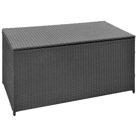 Baule da Giardino Nero 120x50x60 cm in Polyrattan - Foto 1