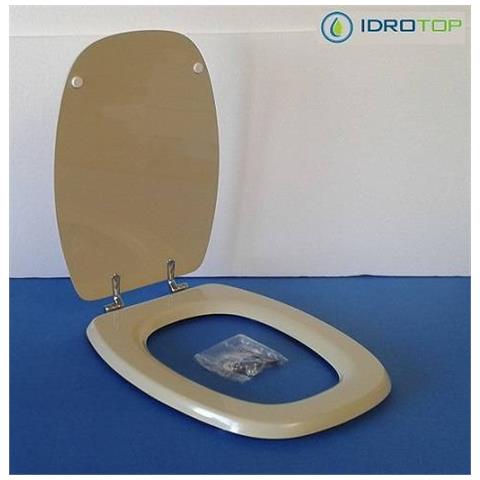 Copriwater Pozzi Ginori Italica Astro Champagne Cerniera Cromo-sedile-asse Wc - Foto 7