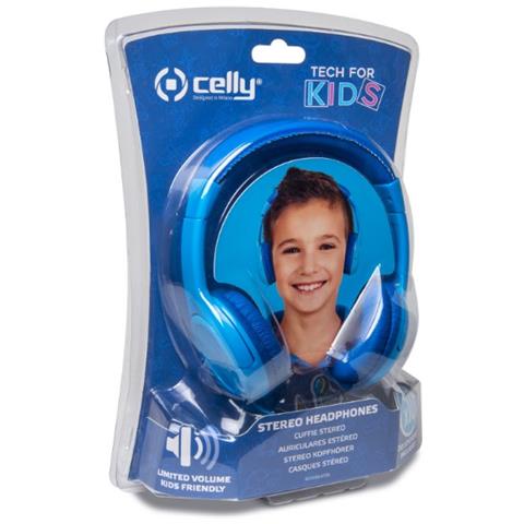 KidsBeat - Cuffie per Bambini con Filo Colore Blu + 10 Sticker 3D  - Foto 7
