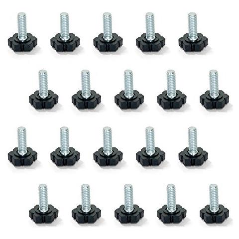 2020305 Piedino A Vite Regolabili Per Mobili, Zincato, M6 X 30mm, Set Di 20 Pezzi - Foto 1