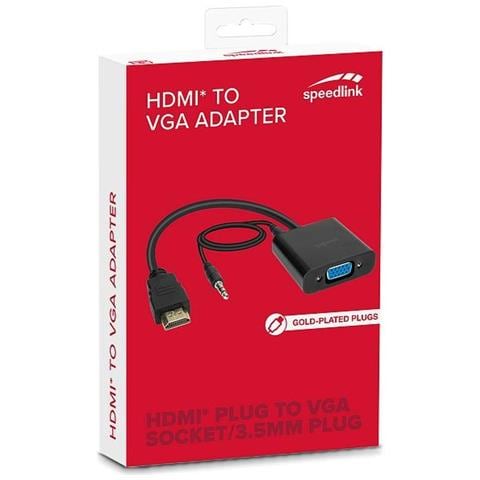Sl-170006-bk Cavo E Adattatore Video Hdmi Tipo A [ standard] Vga [ d-sub] + 3.5mm Nero (Hdmi To Vga Adapter Hq, Black [ sl-170006-bk])  - Foto 2