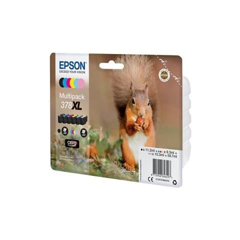 Multipack 378XL 11.2ml 500pagine 830pagine Nero, Ciano, Ciano chiaro, Magenta chiaro, Giallo cartuccia d'inchiostro - Foto 1