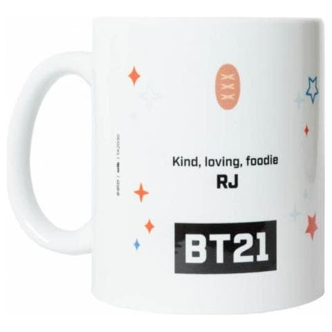 Mug Bt21 Rj Junior 300 Ml Ceramica Bianco / arancione - Foto 2