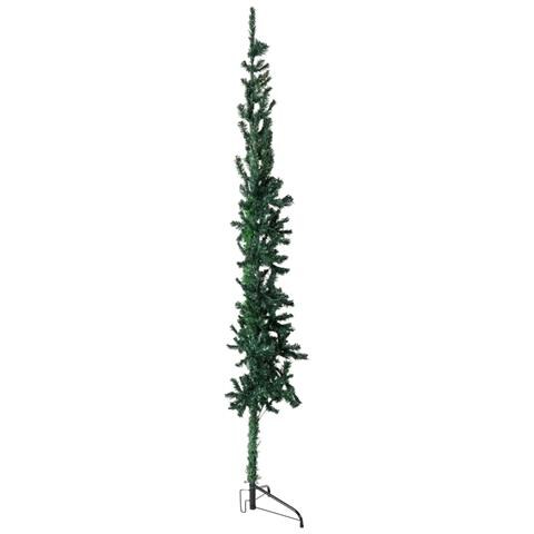 Albero Natale Artificiale Sottile a Metà Supporto Verde 150 cm - Foto 2