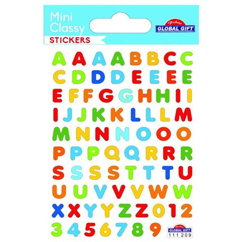 80 Adesivi Dell'alfabeto - Multicolore - 0,7 Cm - Foto 1