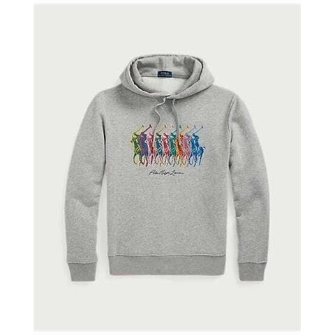 Ralph Lauren Uomo Felpa Con Cappuccio Polo E Big Pony Polsini A Coste Tg M - Foto 1