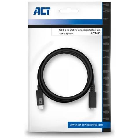 Ac7412 Cavo Usb 2 M Usb 3.2 Gen 1 (3.1 Gen 1) Usb C Nero - Foto 3