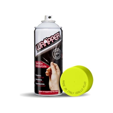 Wrapper, Pellicola Spray Rimovibile, 400 Ml - Giallo Fluo - Foto 1