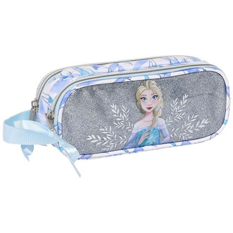 Astuccio Scuola Frozen Memories Argentato Azzurro Bianco (21 X 8 X 6 Cm) - Foto 1