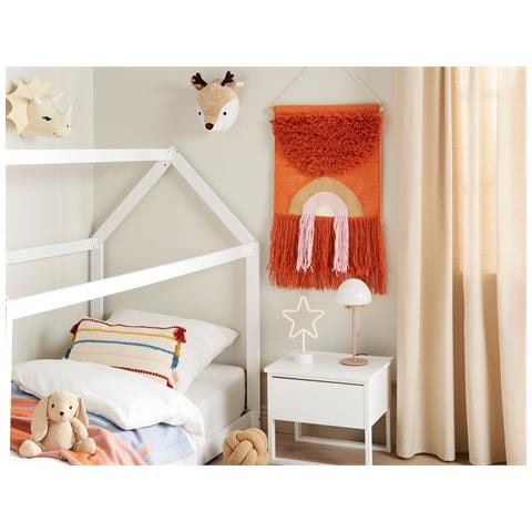 Decorazione Da Parete In Tessuto Kamalia Rettangolare Cotone Arancione - Foto 1