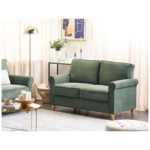 Divano 2 Posti Ronneby Velluto A Coste Verde Scuro - Foto 1