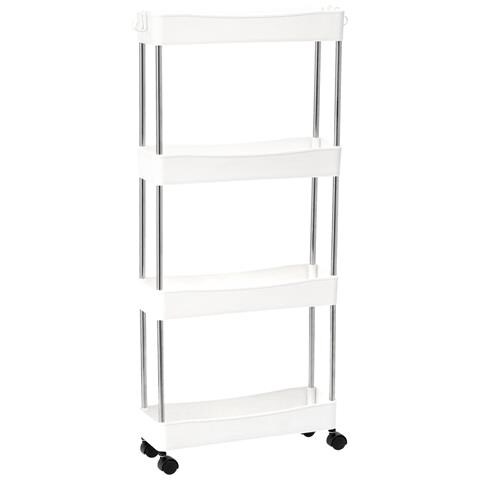 Assistente Cosmetico Per Parrucchieri Per Salone Hl-8713 Carrello Universale Con Ruote Tavolino Bianco - Foto 2