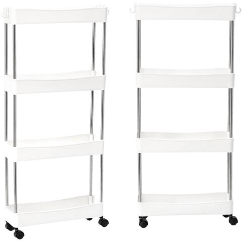 Assistente Cosmetico Per Parrucchieri Per Salone Hl-8713 Carrello Universale Con Ruote Tavolino Bianco - Foto 1