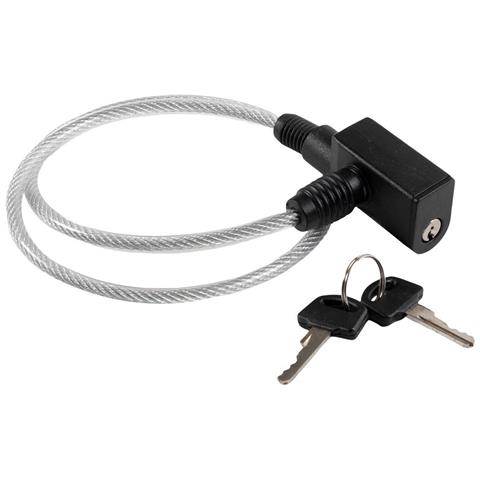 Antifurto A Cavo Per Bicicletta In Acciaio Trasparente- Dimetro 6 Millimetri E Lunghezza 650 Millimetri - Foto 2